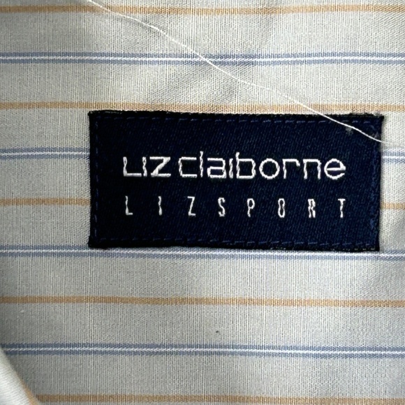 Liz Claiborne Women's Stripe Button Down Shirt Sz L - Picture 4 of 9